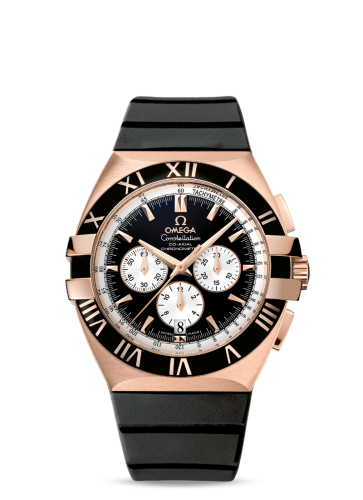 Omega Constellation Co-Axial 41 Chronograph Double Eagle Red Gold / Black / Rubber